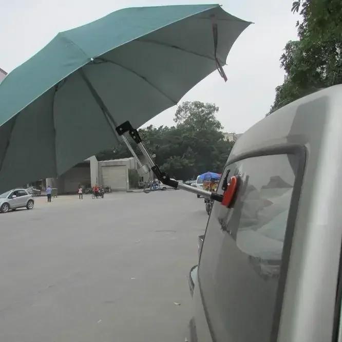 Foldable Suction Cup Car Roof Sun Umbrella Bracket UV Protection Sun Shade for Sedan Driving Training Vehicle
