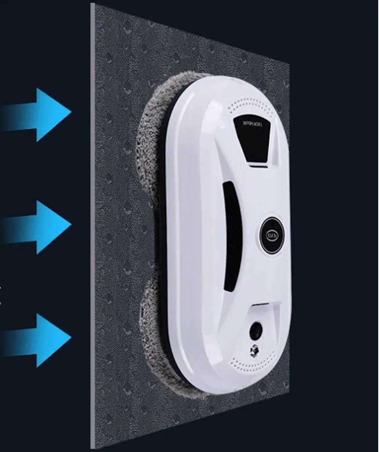 Robot per la pulizia delle finestre con robot telecomandato a forte aspirazione