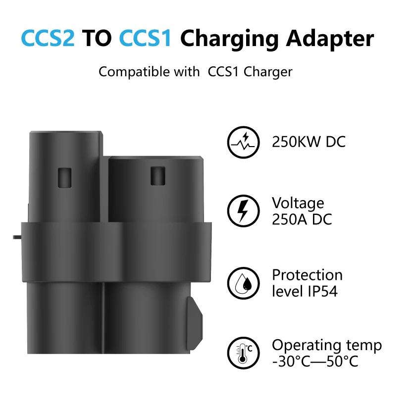 Electric eel CCS1 to CCS2 Adapter Supports AC and DC 400A 1000V a CCS2 Suitable Fast Charging Adaptador