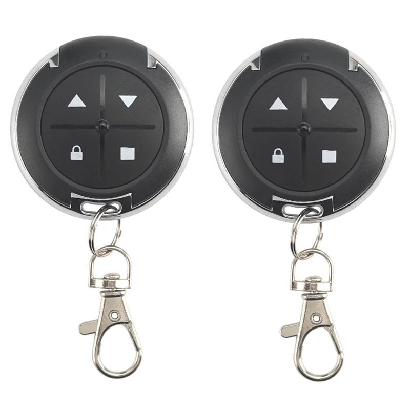 -A15I For Gate Garage Door Light Switch 433Mhz Copy Remote Control 2Pcs 4 Buttons Round Cloning RF Wireless Transmitter