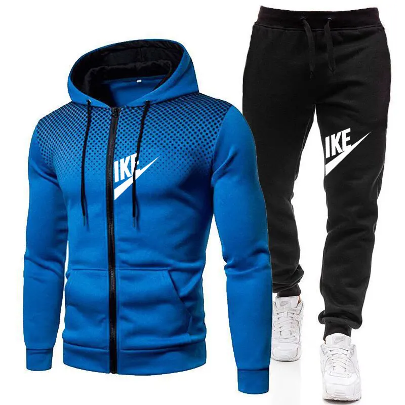 2024 New Men's Tracksuit Autumn And Winter Suit Hoodie + Trousers Two-piece Casual Sportswear Fashion Trend Logo Men's Clothing