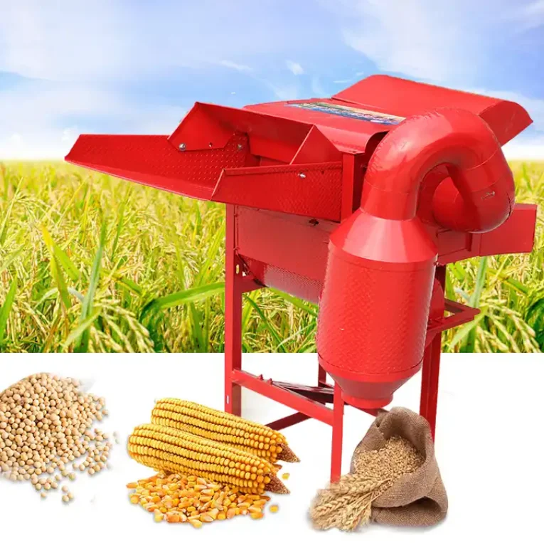 FENGJIUTIAN-Mini motor de gasolina multifuncional, arroz, granos de trigo, sorgo, trilladora de mijo, trilladora eléctrica, descascaradora