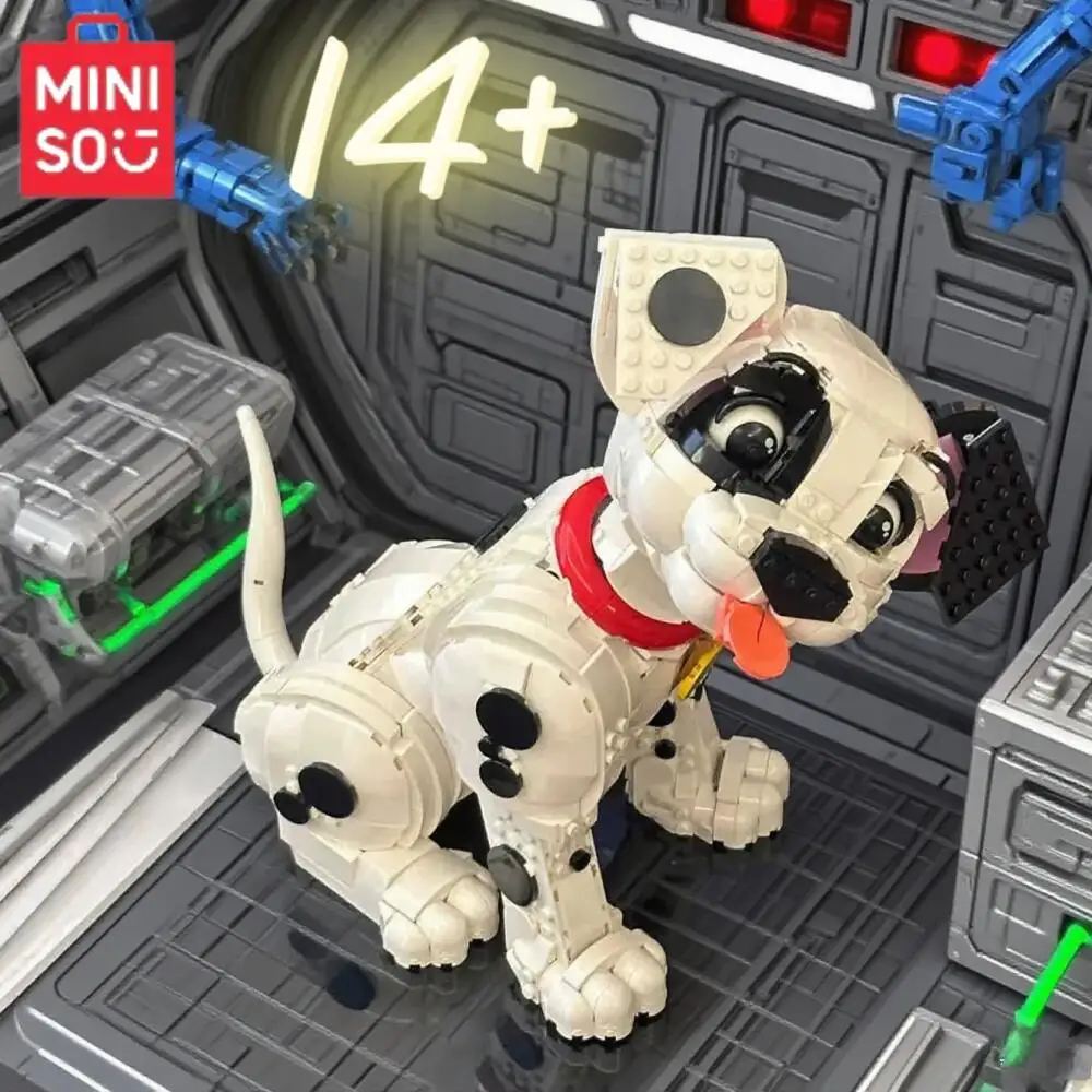 MINISO Disney 43269 1722 Uds dibujos animados 101 dálmatas cachorro perro modelo bloques de construcción DIY ladrillos juguetes cumpleaños regalos de navidad