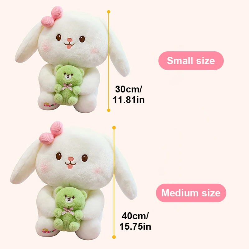 30/40 سنتيمتر عناق الدب أرنب أفخم دمية لينة الحيوان وسادة محشوة لطيف قطرة الأذن ألعاب من نسيج مخملي هدية للأطفال عيد الميلاد عيد الحب صديقة #3