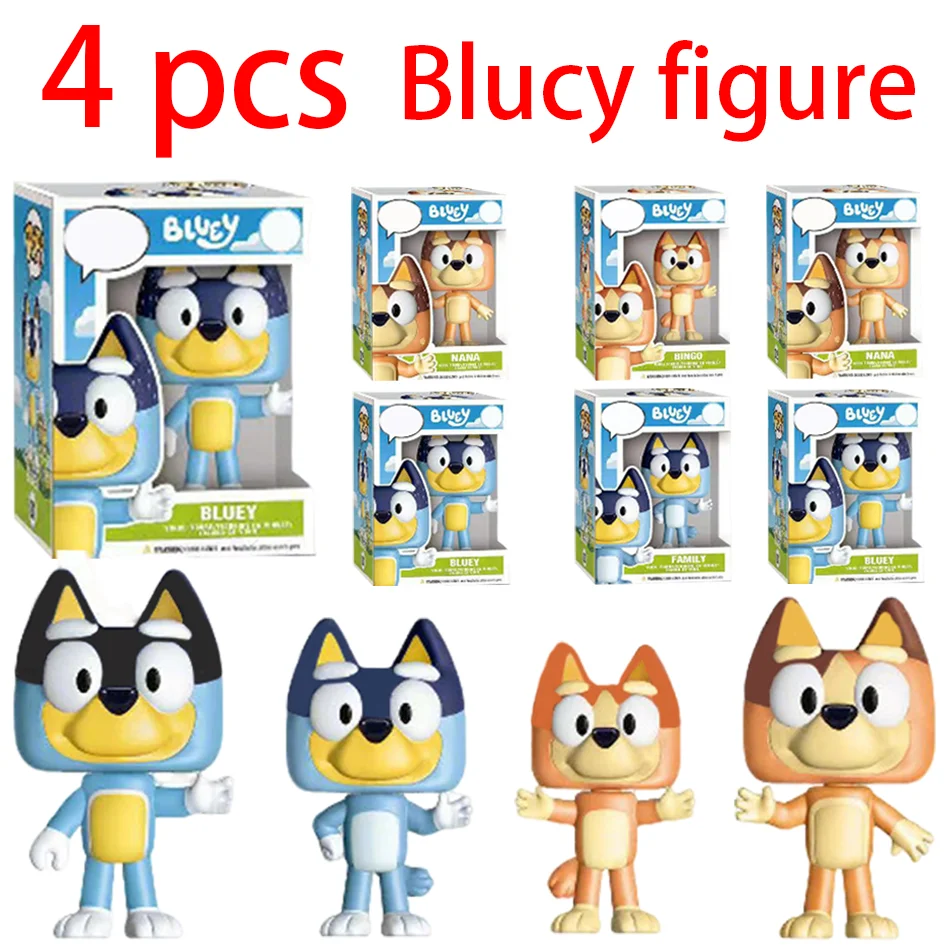 

Фигурки Bluey: милые собачки Бандит, Чили, Бинго, Плутон, Клои. Аниме-фигурки с подвижными суставами, модели, куклы, украшения, игрушки, подарки.