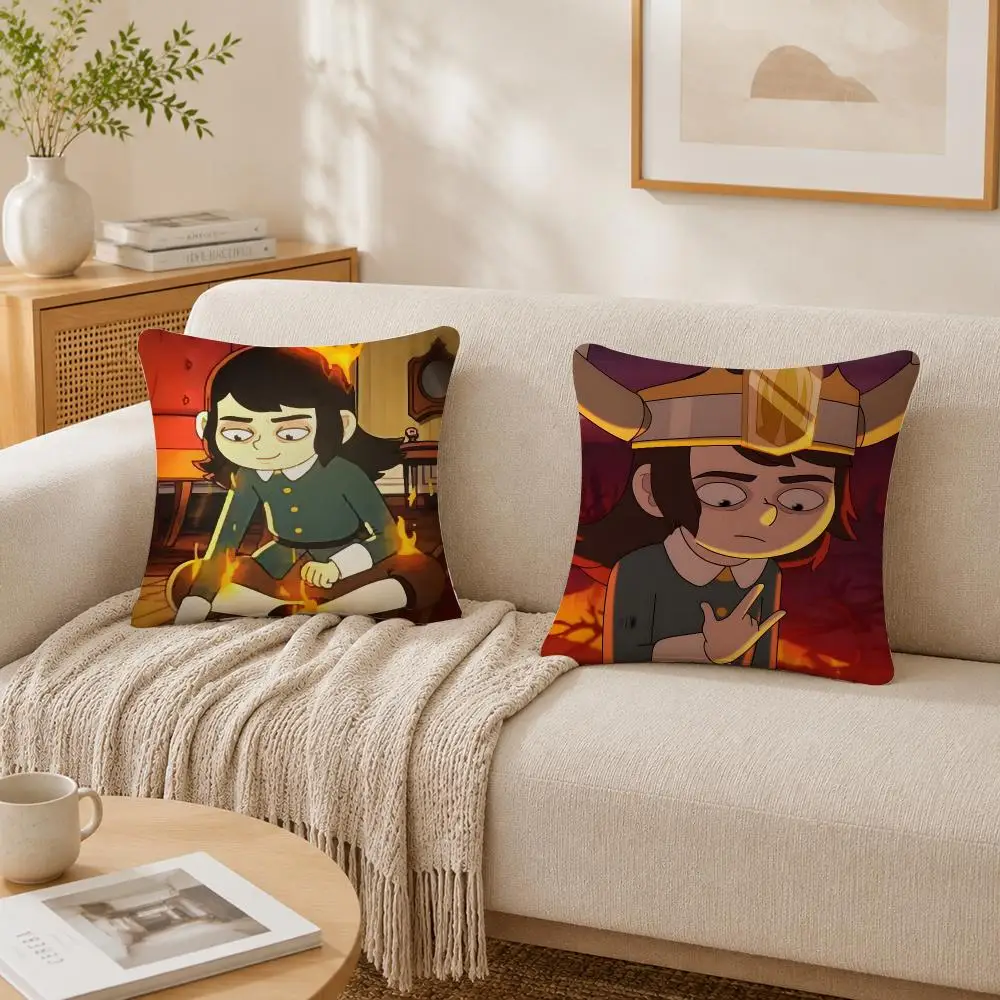 Abaddon H-haunted Hotel Cushion Cover Plush Decorative Pillow Case With Hidden Zipper Cutecore Room Decor For Home