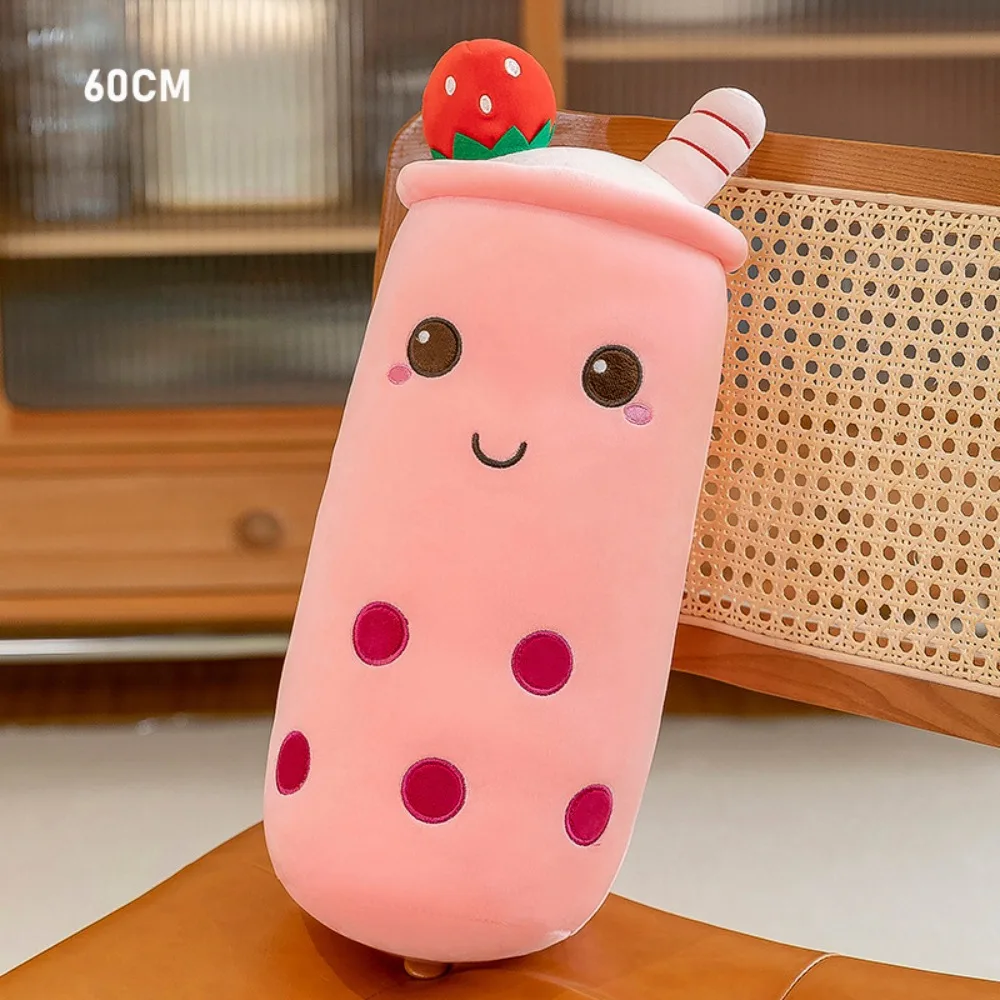 Trendy 40/60cm Boba Milk Tea Soft Plump Hug Pillow Cute Not Easily Deformed Sleeping Pillow