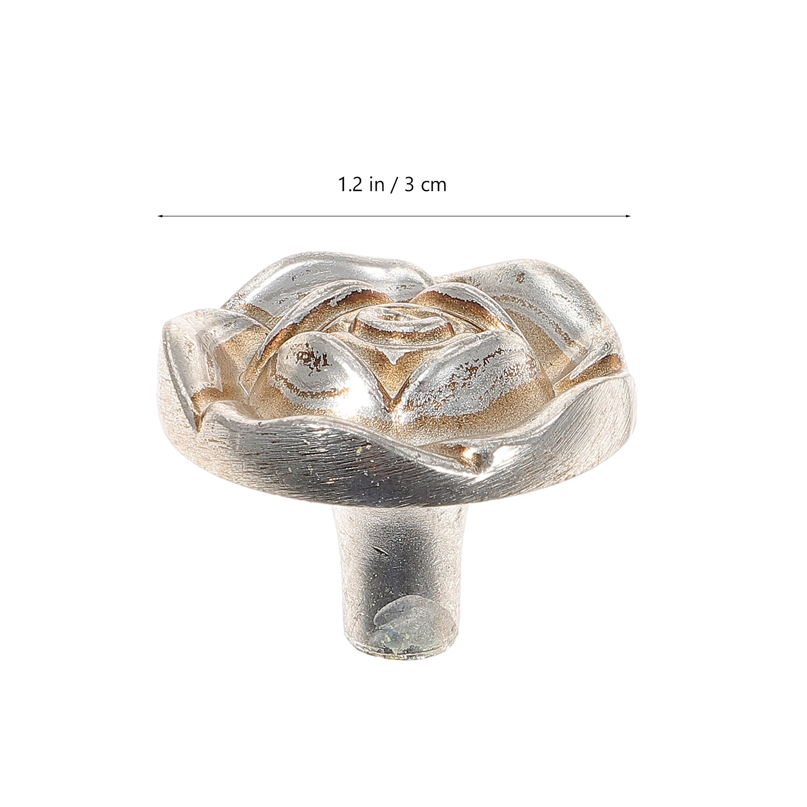 

8 Pcs Vintage Rose Furniture Handles Drawer Knobs Pull Zinc Alloy Clear Flower Pattern Cabinet Dresser Door Hardware