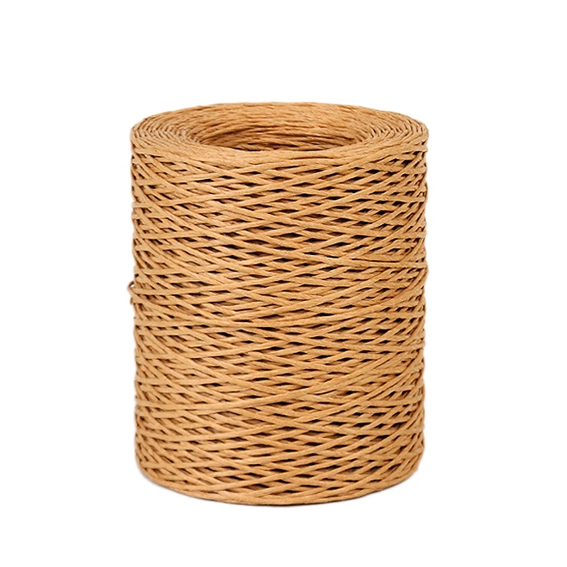 ●1.0Mm Light Brown Floral Bind Wire Wrap Twine Handmade Iron Wire Paper Rattan for (Length: 210M)