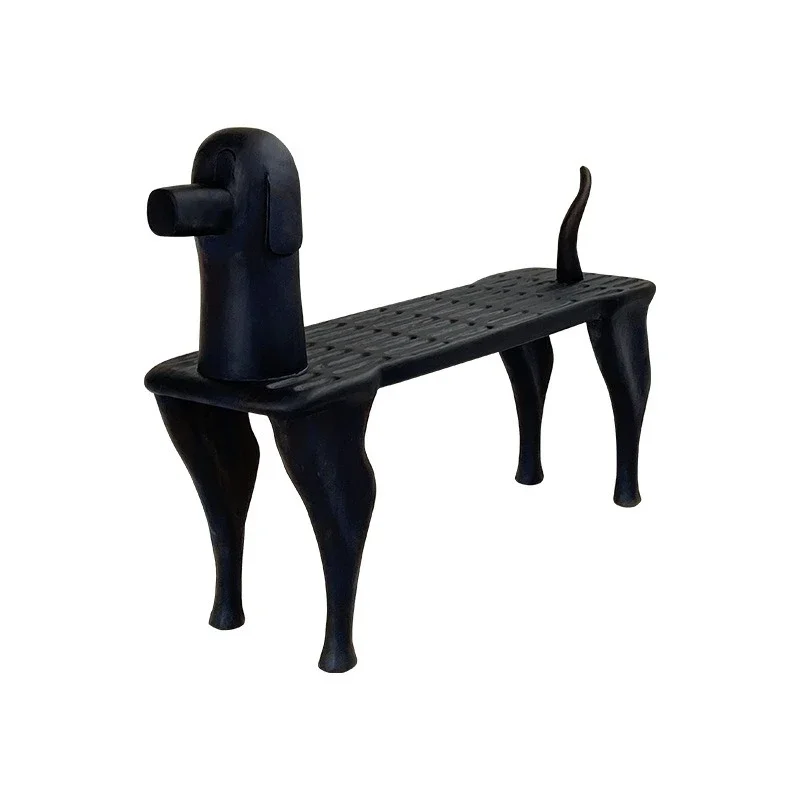 

Wabi Jifeng Bench Black Puppy Creative Pendulum Special-shaped Parts Household Medieval Bench