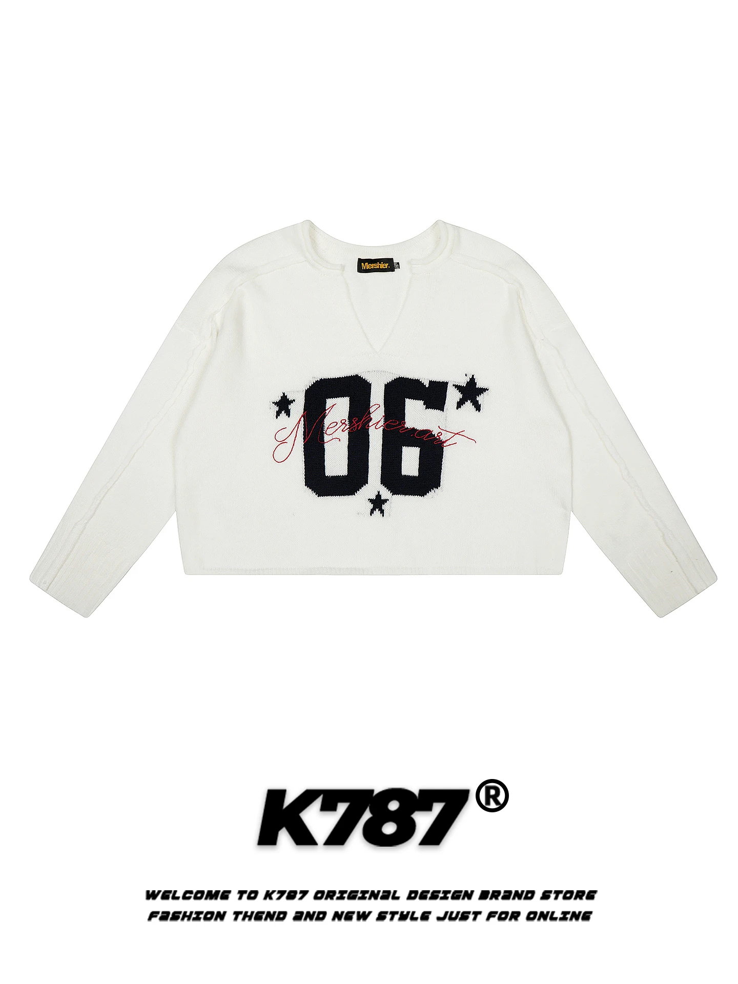 

K787 Теплый женский свитер-кардиган в американском ретро-стиле с вышивкой, V-образным вырезом, свободного кроя, для осеннего сезона