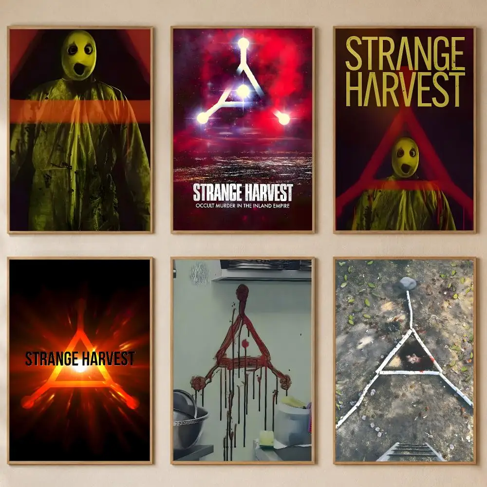 Horror Movie Strange Harvest Poster PP Self-Adhesive Bedroom Gaming Cafe/Bar Vintage Aesthetic Decor Ideal Gift