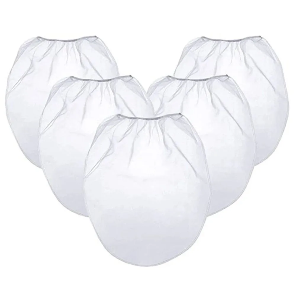 5Pcs Convenient Top Opening Paint Strainer Bags Dacron White Paint Screen Net Home Decoration Fine Mesh Filter Bag