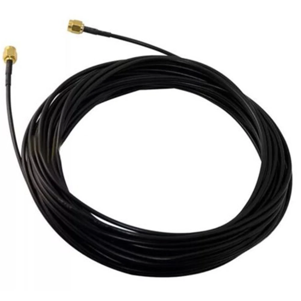 10m RG174 Coaxial Antenna Extension Cable with For SMA Male to For SMA Male Connectors 50 Ohm for Wireless Signal Enhancement
