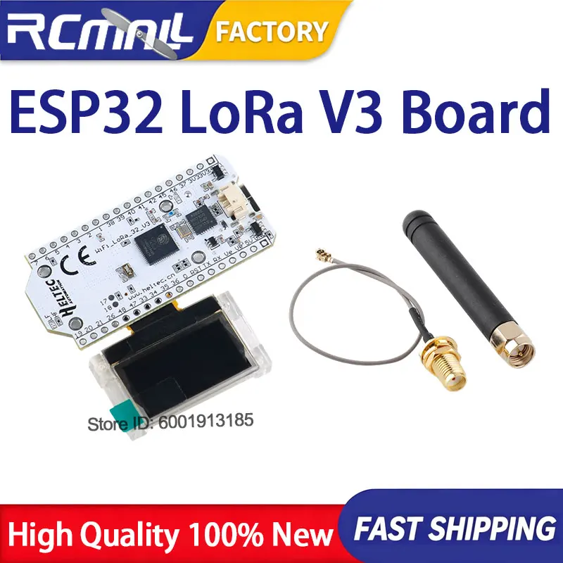 ESP32 LoRa V3 Dev Board 2dBi Gain Antenna 868MHz SX1262 0.96 Inch OLED WiFi BLE Type-C for Meshtastic IoT Microcontroller
