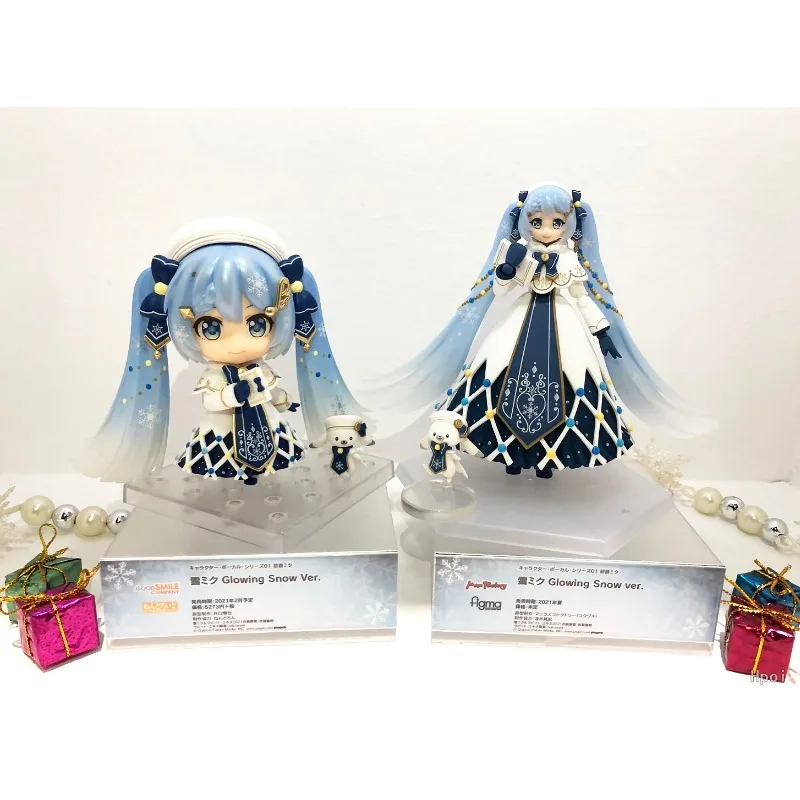 新しいスポットフィグマオリジナル本物のフィグマシリーズ初音ミク雪未来可動模型玩具コレクション友人へのギフト