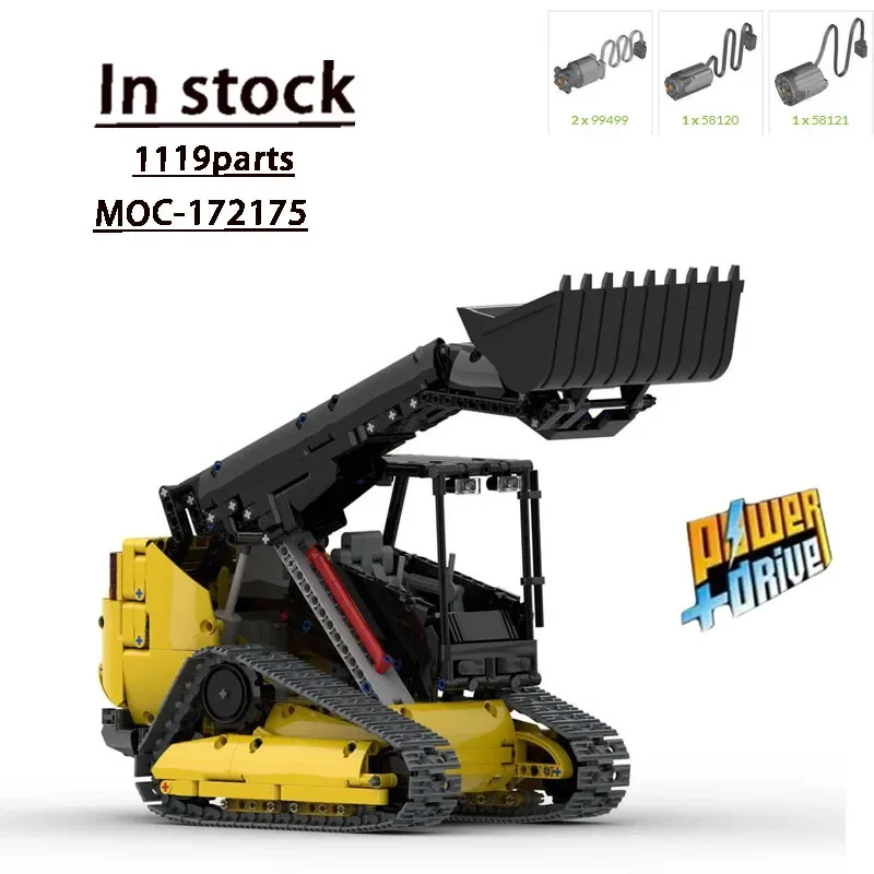 

MOC-172175 Electric RC City Construction Crawler Loader Building Block Model 1119 Parts Boy Birthday Building Blocks Toy Gift