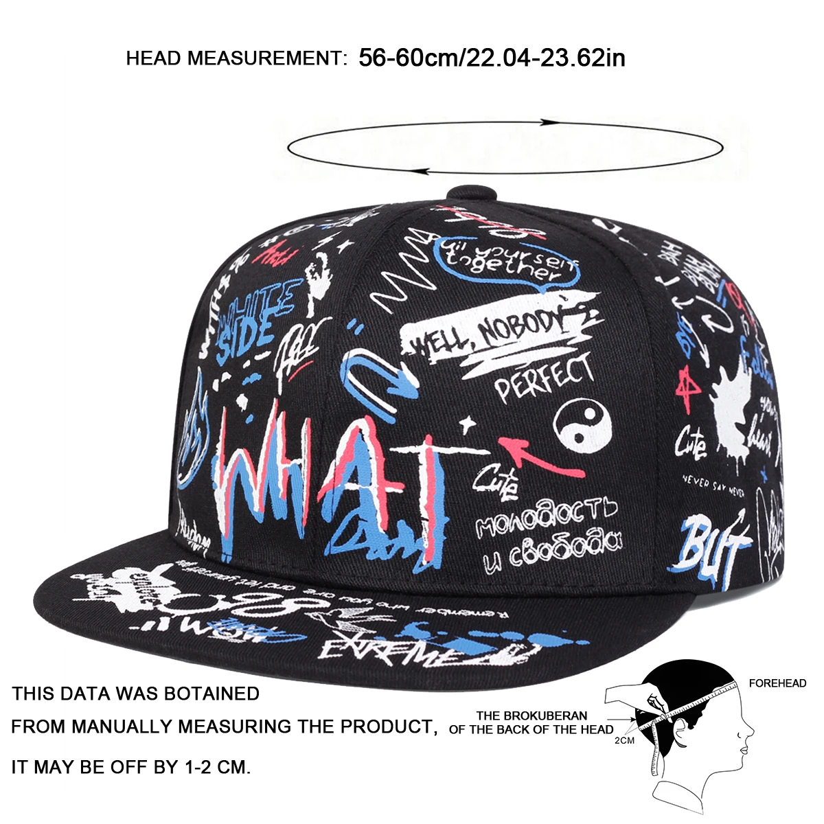 Unisex WAS Graffiti Print Hip-Hop Hüte Mode Frühling Herbst Outdoor Einstellbare Casual Baseball Caps Sonnenschutz Hut