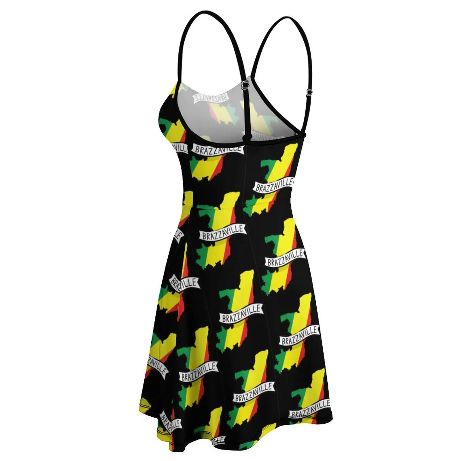 Congo Brazzaville Flag Women's Sling Dress Funny Sexy Woman's Clothing Casual  Clubs The Dress