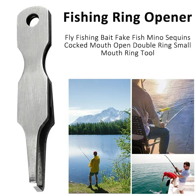 Multifunctional Fishing Line Tweezers Cutter Pliers Lure Ring Loop Opener Hook Eye Cleaner Fishing Line Pliers Fishing Tackle