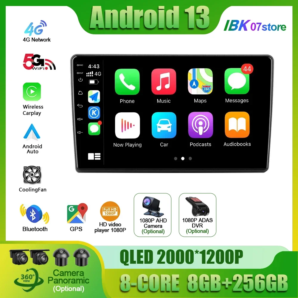 

For Kia Ceed ED 2006-2012 Android 13 Car Radio Multimedia Navigation GPS Carplay DSP Wifi Bluetooth 2 Din Screen Stereo