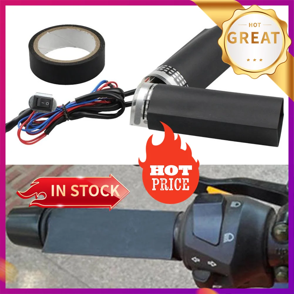 12V Motorcycle Heated Handles Grips ATV Snowmobile Handlebar Heater Warmer Kit For Suzuki Yamaha Heated Steering Wheel Universal view 2