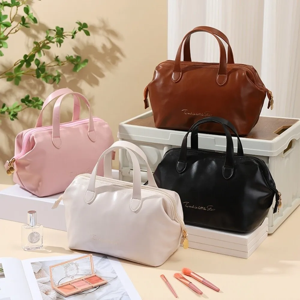 

Дорожная косметичка большой емкости, портативная сумка для мытья, косметичка из искусственной кожи, водонепроницаемый ручной многофункциональный набор туалетных принадлежностей для женщин