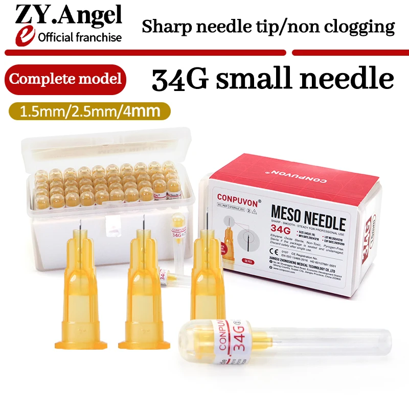 

50 шт. 34 г одноразовые пластиковые медицинские косметические татуировки маленькая игла 1,5 мм 2,5 мм 4 мм шприц ультра маленькая игла