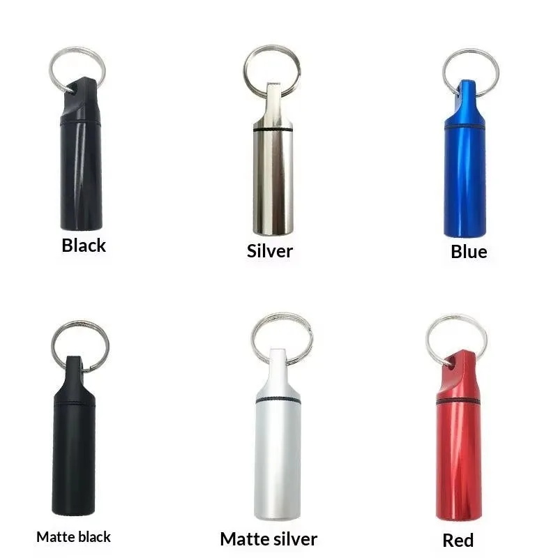 1/2pc Waterproof Pill Box Case Mini Pills Box Container Stainless Steel/Aluminum Alloy Medicine Bottle Keychain For Outside