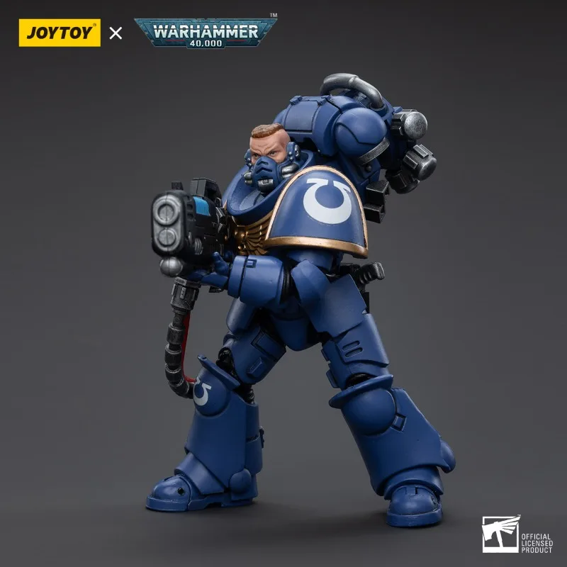 Joyotoy warhammer 40k figura de ação ultramarines hellblasters sargento ulaxes irmão paxor 1/18 anime modelo militar brinquedos presente