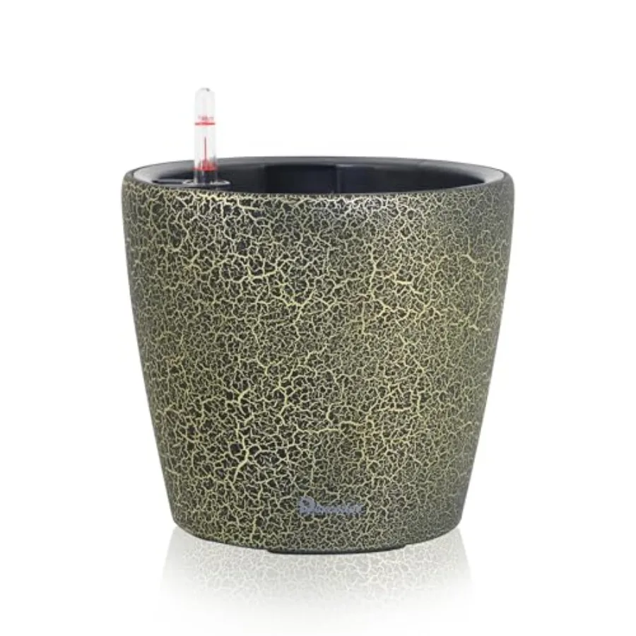 

Inch Self Watering Planter Indoor Outdoor Inner Pot Design Thickened Table Flower Plant Pot with Water Level Indicator Crackle