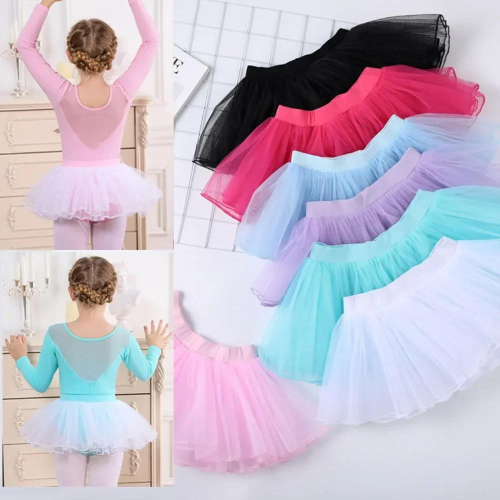 

1pc Mini Tutu Skirts for Girls Party Fluffy Tulle Dress Stage Pettiskirt Ballet Dancewear Clothing Accessories for Children 2-8Y