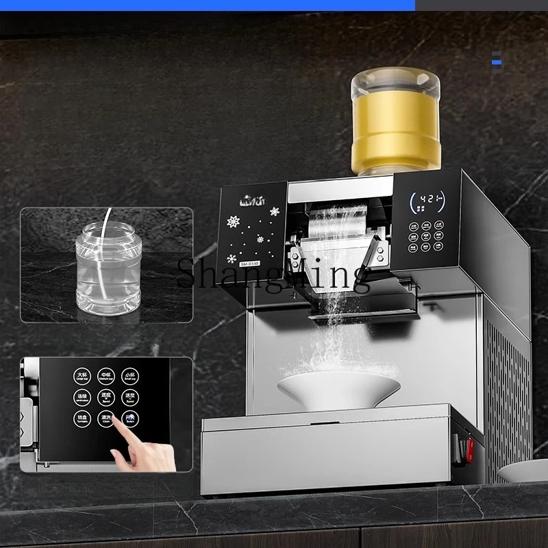 Máquina de hielo de copo de nieve SM fácil de operar, hielo afeitado comercial, pequeña cepilladora automática, máquina de hielo raspado