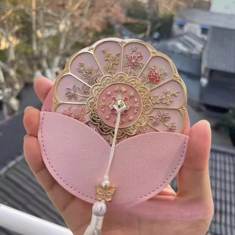Beijing Forbidden City Twelve Flowers Mirror Guobo Cultural and Creative Ancient Style Palace Carry Makeup Mirror To Send JJ4387
