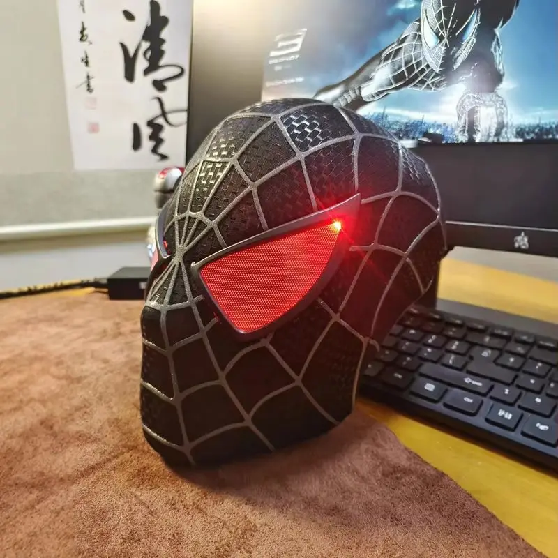 1:1 Tobey Mask Hot Sale Marvel 3d Spider-Man Venom Helmet Lights With Mask Removable Lenses Mascara Cosplay Set Christmas Gift