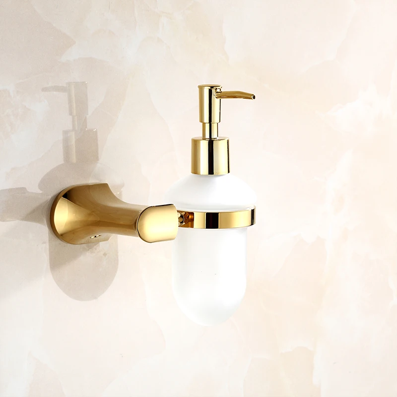 Copper gold bathroom kitchen soap dispenser toilet wall mounted soap dispenser shower gel hand sanitizer bottle