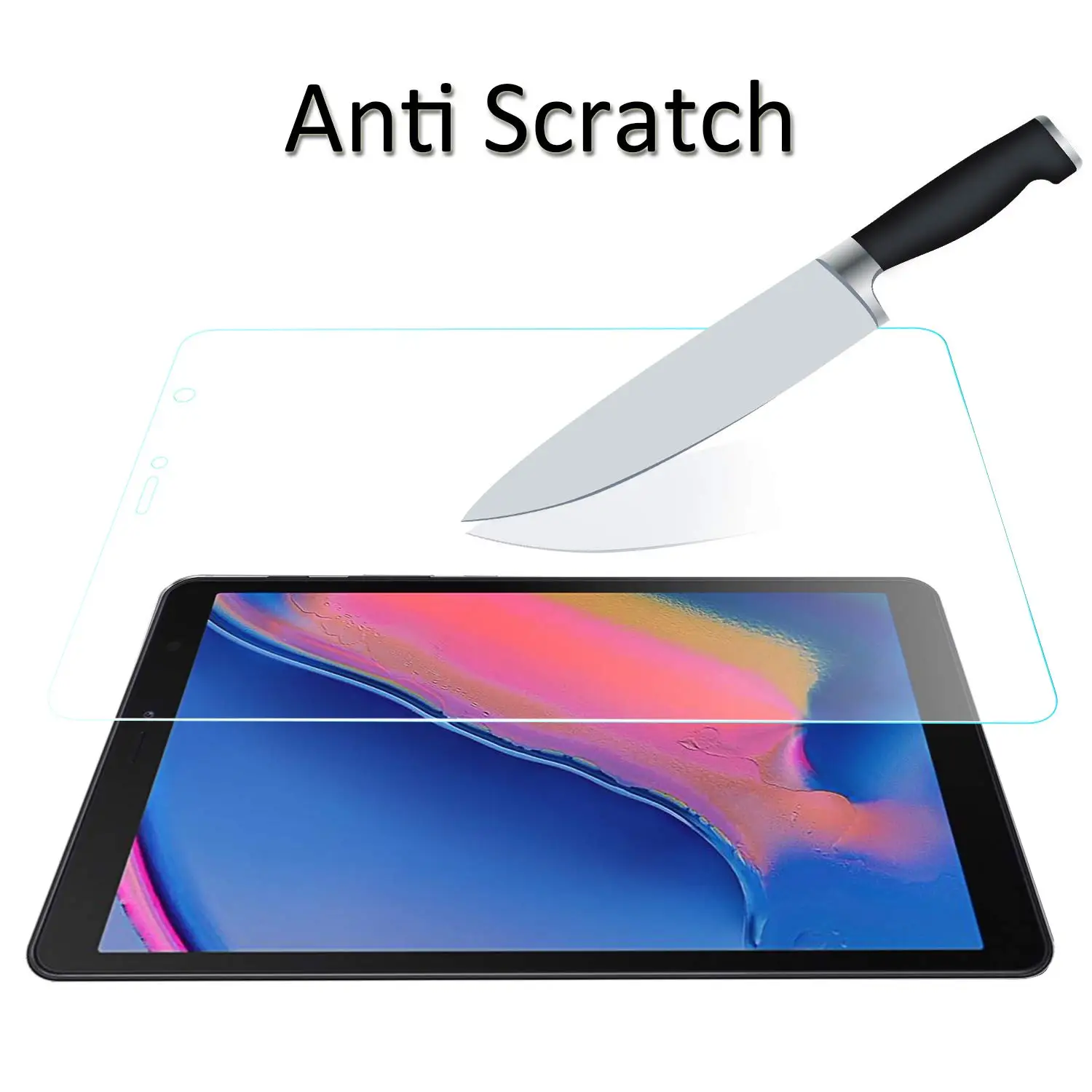 (3 Pak) kaca Tempered Film pelindung layar Tablet, kaca Tempered untuk Samsung Galaxy Tab A 8.0 & S Pen 2019 SM-P200 SM-P205 P200 P205