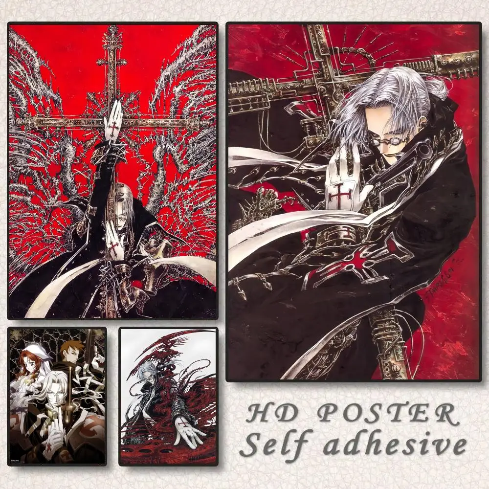 

Anime Cool Trinity Blood Vintage Poster Room Wall Art Decor Waterproof Stickers For Home Bar Bedroom Decoration