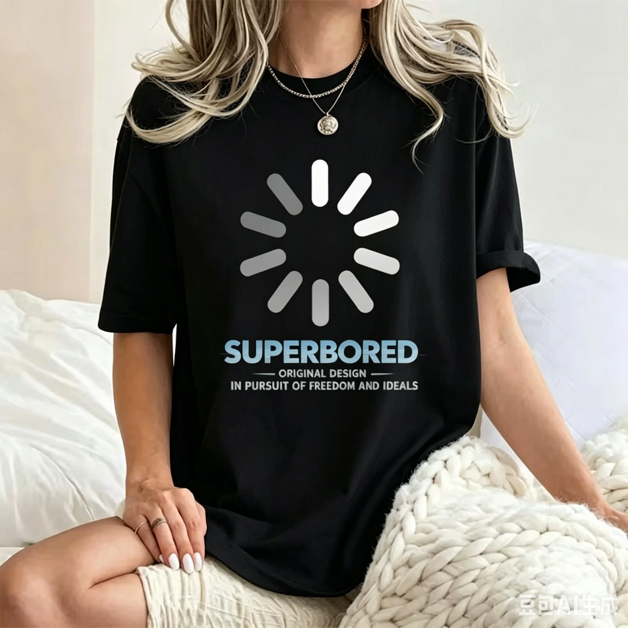 Fashion Printed Women T-shirt Simple Cut Highlights Masculinity Combining Calm Solid Vibrant Classic Summer Essential T-shirt