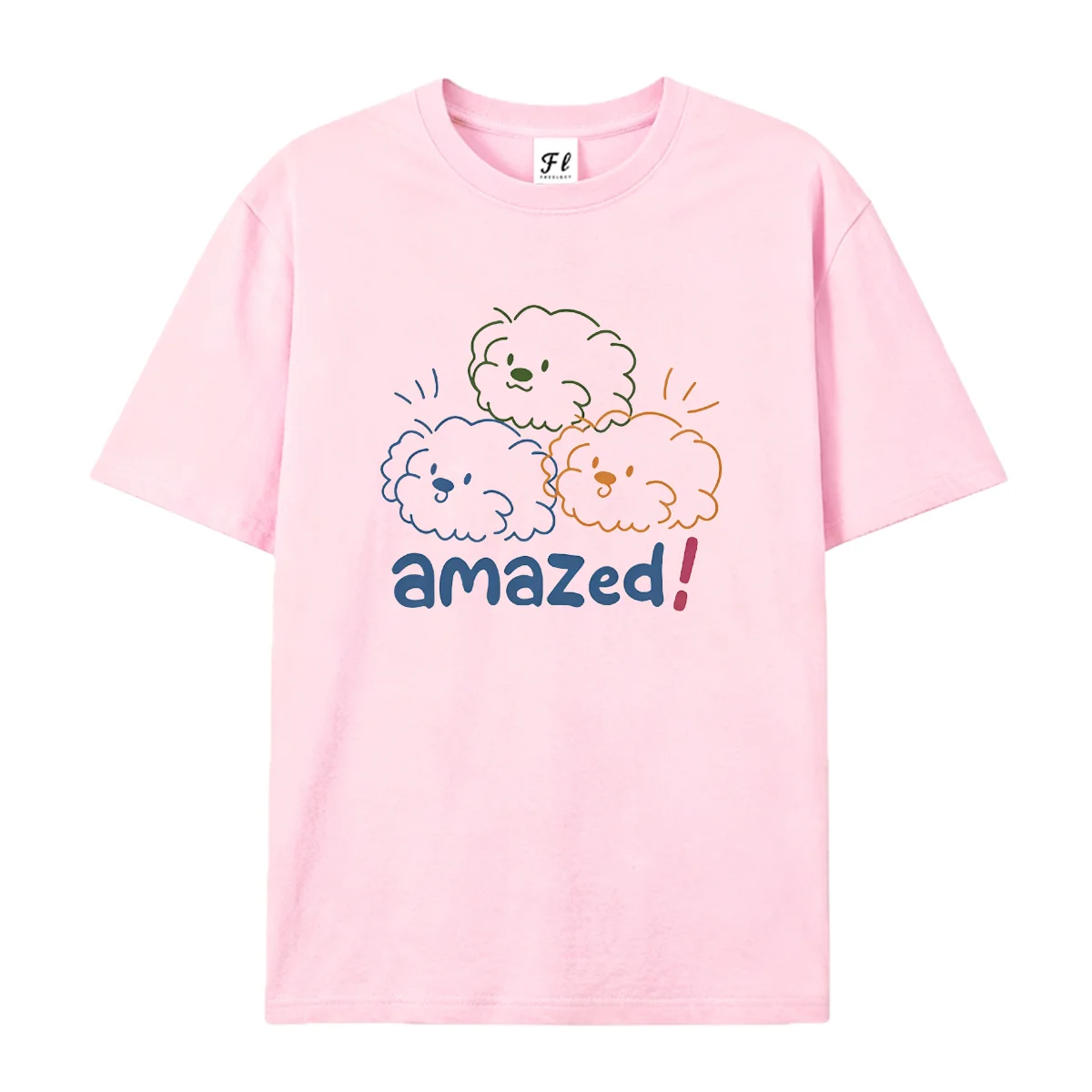 Women Cute Fluffy Dog Graphic T Shirt Casual Short Sleeve Tees Cartoon Puppy Print Animal Lover Vintage Tops Gifts For Ladies