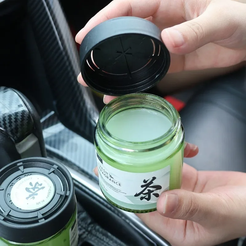 Car Mounted Aromatherapy Solid Ointment Glass 2024 New Long-lasting Deodorization Oriental Gardenia Perfume Auto  Accessories