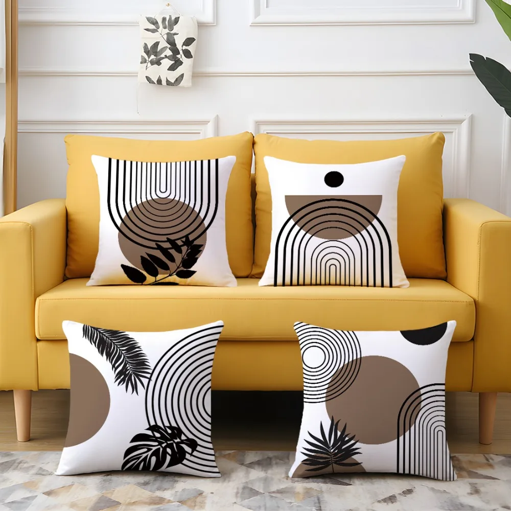 

4Pcs/Set Decorative Pillowcase Geometric Nordic Plant Cushion Cover for Sofa Modern Home Decor Pillow Case Wholesale Sale