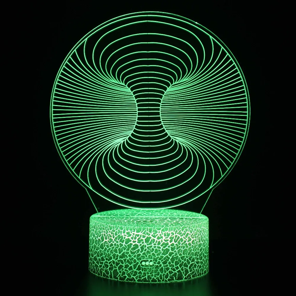 3D Kettlebell Illusion LED Night Light 7 Color Changing Abstract Decorative Lamp for Home Room Decor Birthday Christmas Gift