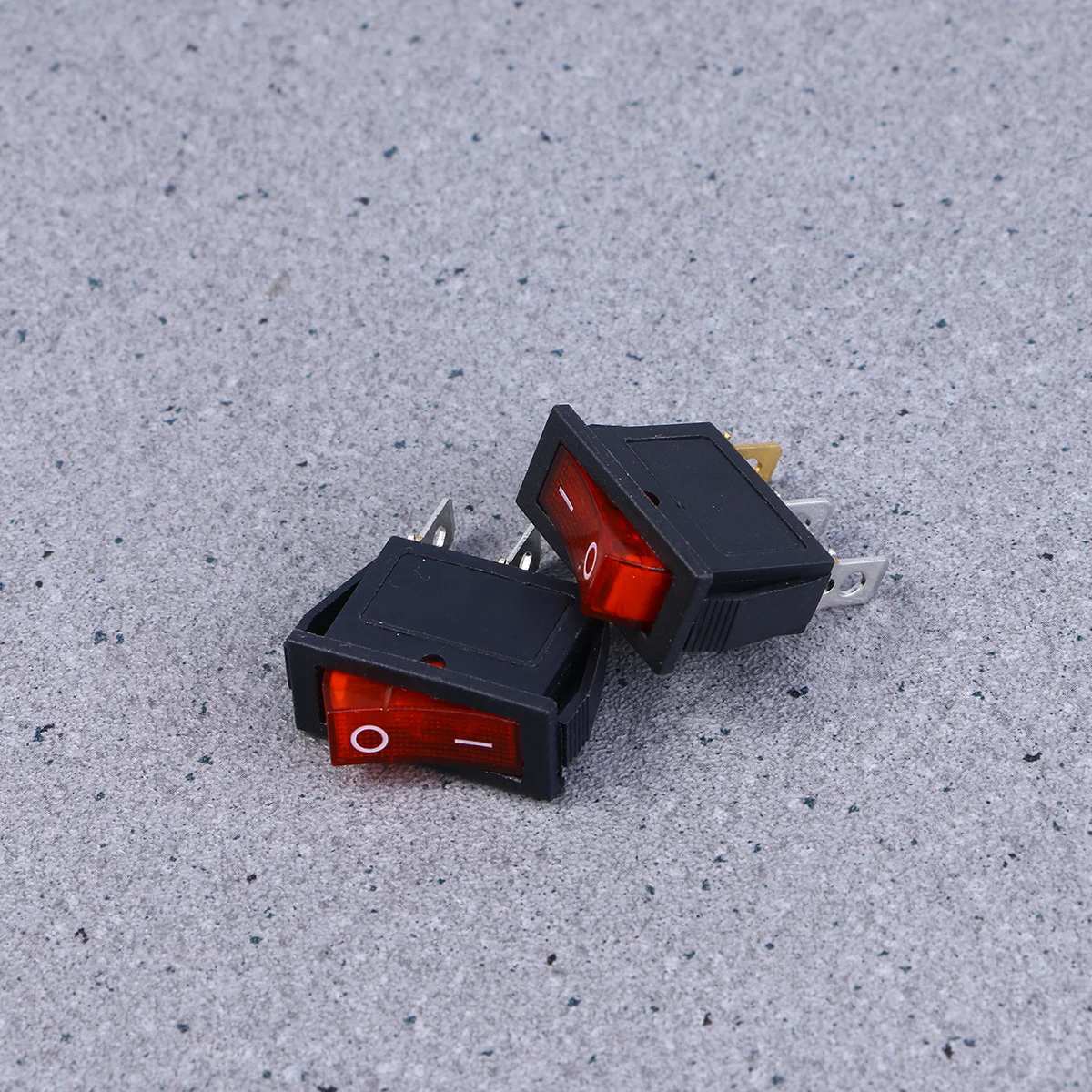 

2Pcs Rocker Switch 220V Small White Cover LED Light on Off Easy Install Splash Proof Push Button 220V Rocker Control
