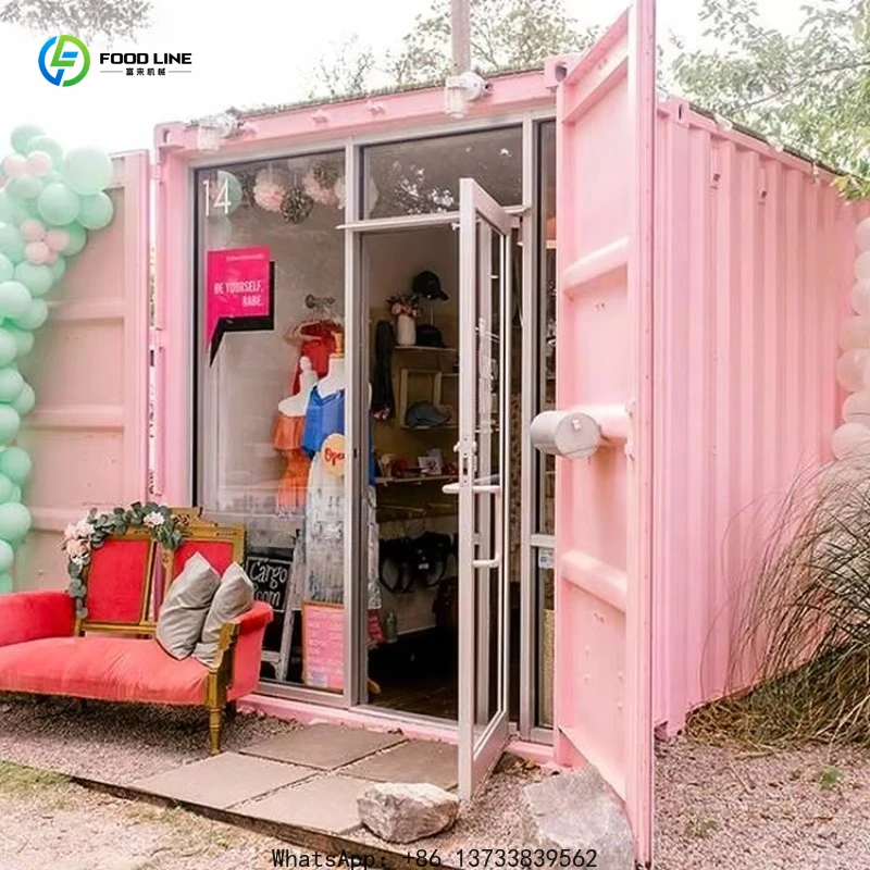 Customized Container Shopping Store Modern Wooden House Interior Design Showcase Clothing Boutique