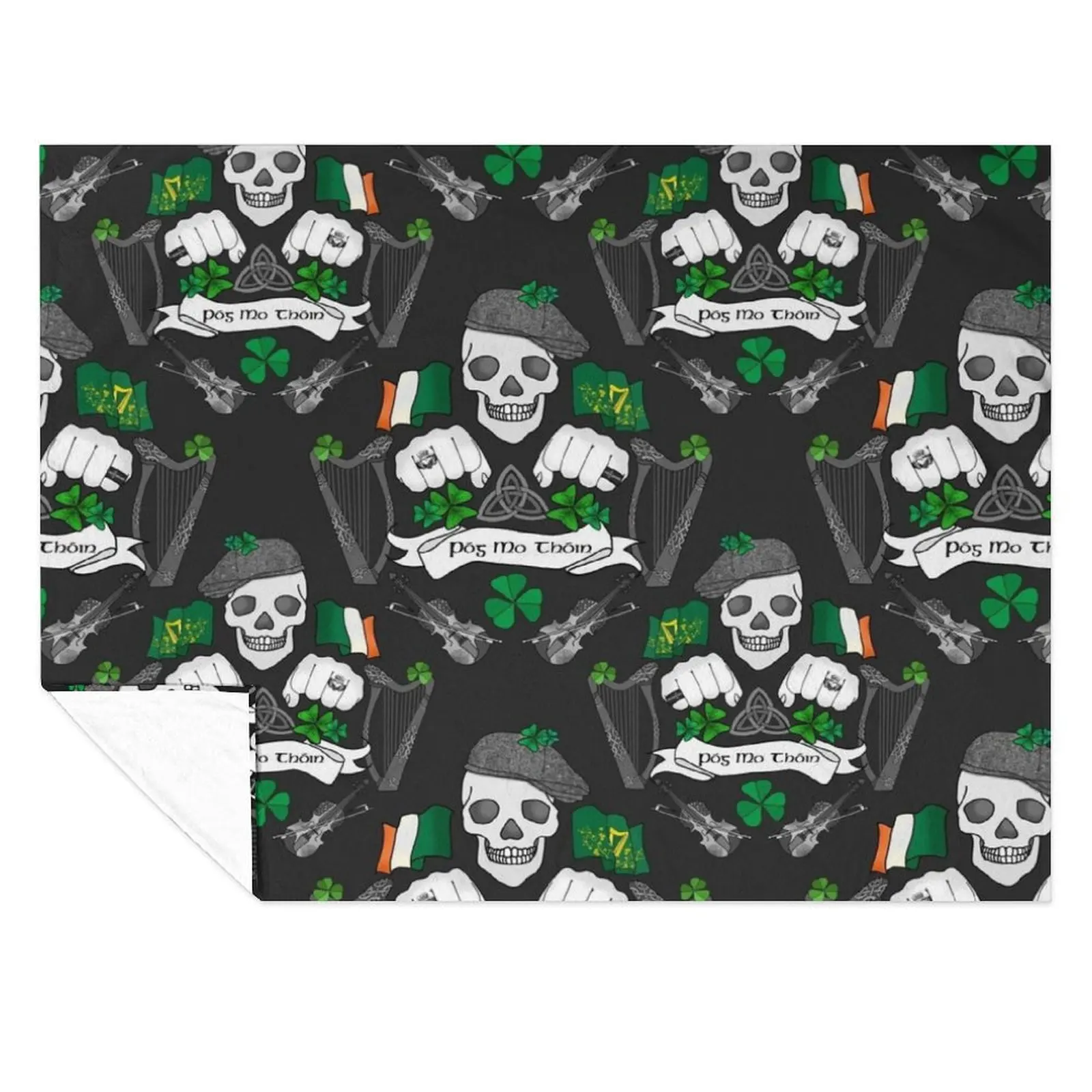 

Irish Celtic Punk Rock Throw Blanket Nap Furrys Hairys Blankets