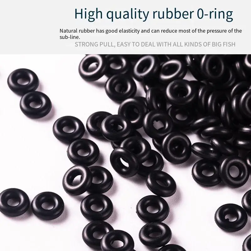 50/100pcs Rubber Rings O-Ring Fishing Tools Fishing Round Rig Ring Fishing Terminal Tackle Fishing Accessories Connector Carp