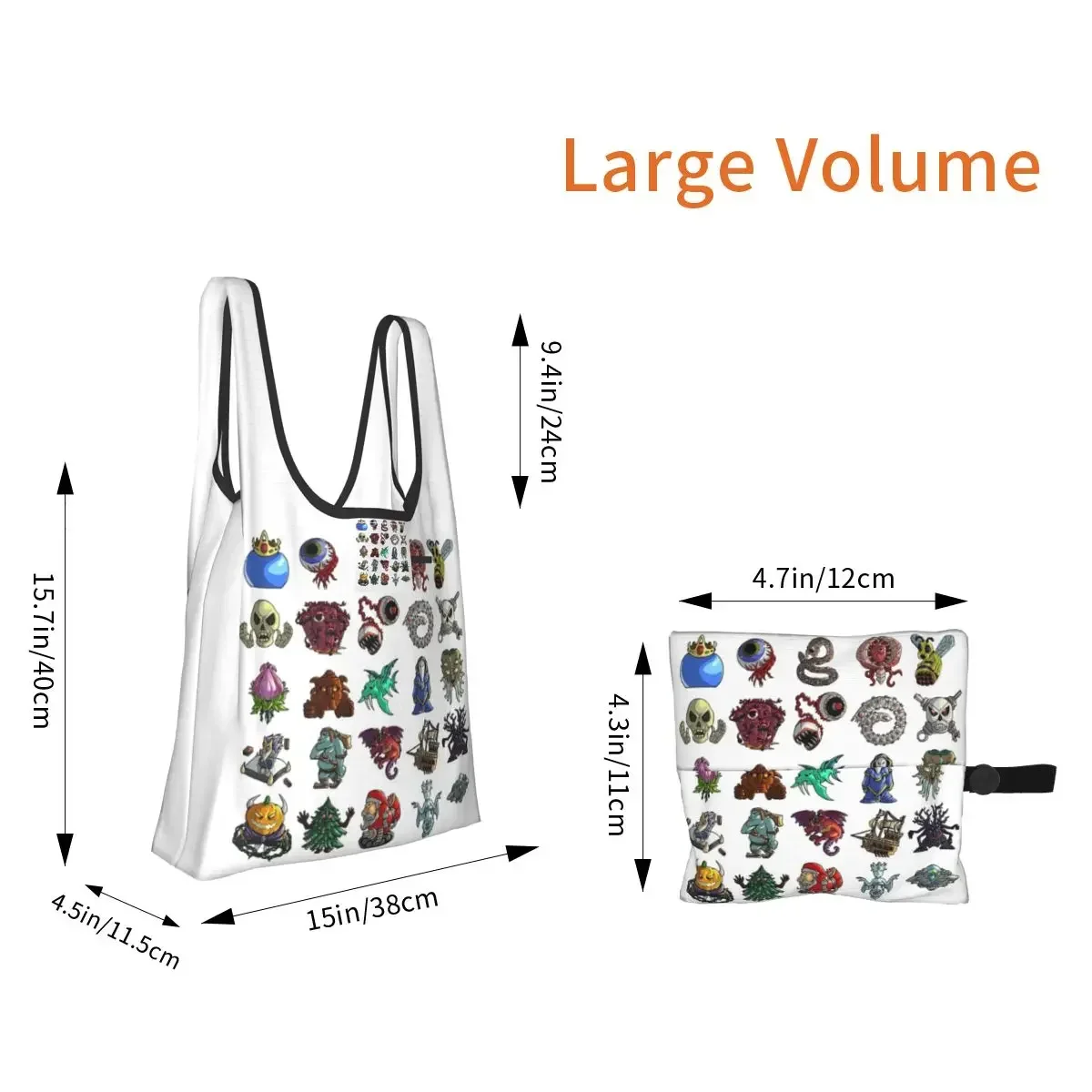 Terrarias All Boss Shopping Bag Portable Tote Bags Reusable Shoulder Shopper Bag Grocery Handbag