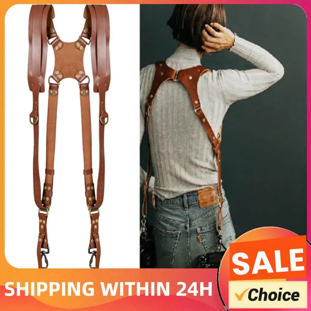 Double Shoulder Camera Strap Adjustable Two-Cameras Shoulder Strap Portable Outdoor Photography Equipment