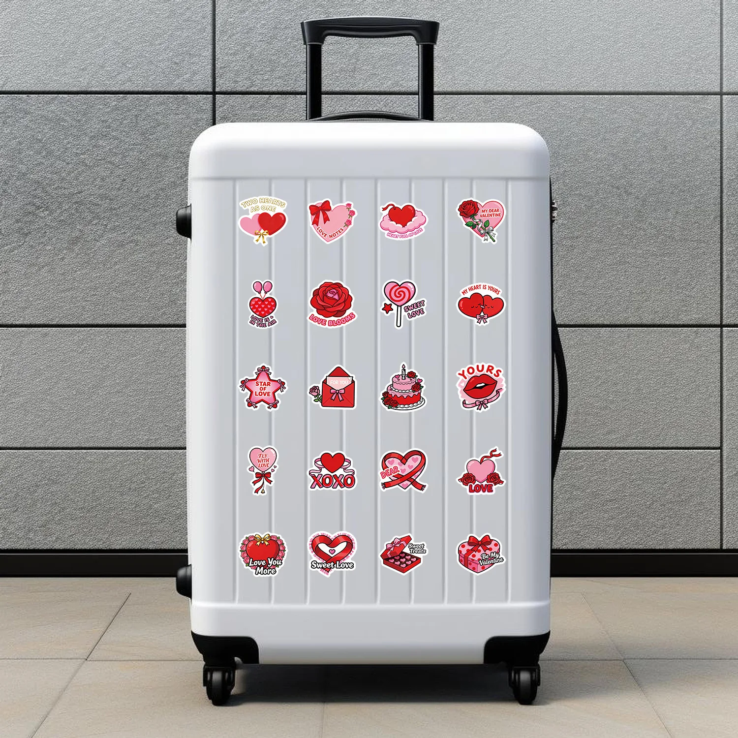 50 pezzi di adesivi rossi per cartoni animati di San Valentino, telefono fai da te, laptop, bagagli, skateboard, graffiti, divertenti per bambini